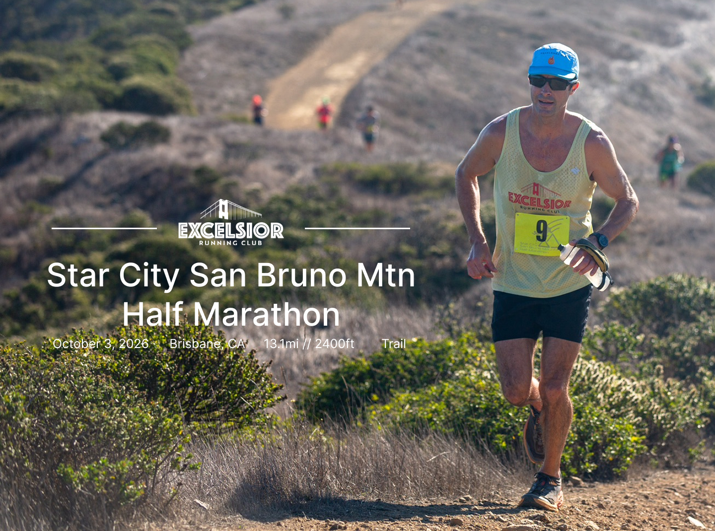 Runner on San Bruno Mountain trail